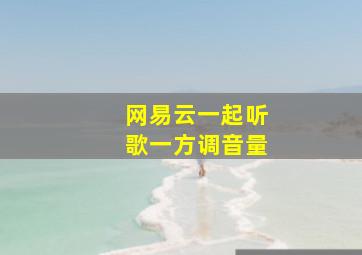 网易云一起听歌一方调音量