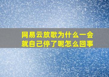 网易云放歌为什么一会就自己停了呢怎么回事