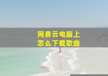 网易云电脑上怎么下载歌曲