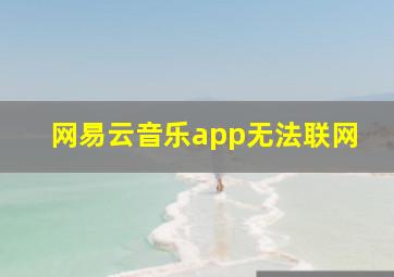 网易云音乐app无法联网