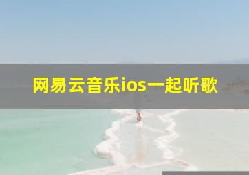 网易云音乐ios一起听歌