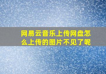 网易云音乐上传网盘怎么上传的图片不见了呢