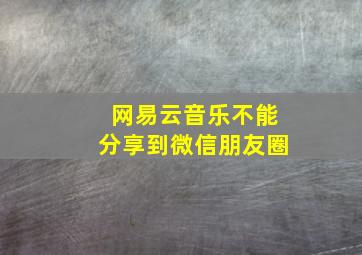 网易云音乐不能分享到微信朋友圈