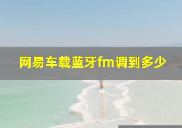 网易车载蓝牙fm调到多少