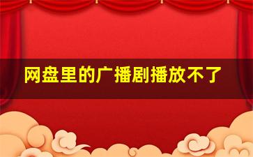 网盘里的广播剧播放不了