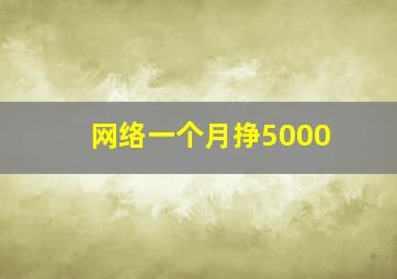 网络一个月挣5000