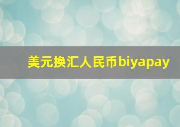 美元换汇人民币biyapay