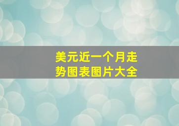 美元近一个月走势图表图片大全