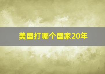 美国打哪个国家20年