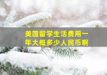 美国留学生活费用一年大概多少人民币啊