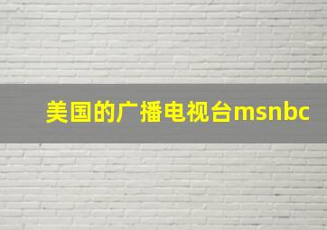 美国的广播电视台msnbc