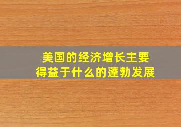 美国的经济增长主要得益于什么的蓬勃发展