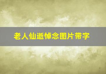 老人仙逝悼念图片带字