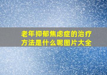 老年抑郁焦虑症的治疗方法是什么呢图片大全