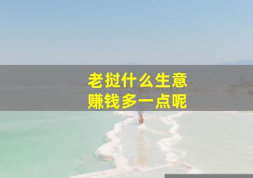 老挝什么生意赚钱多一点呢