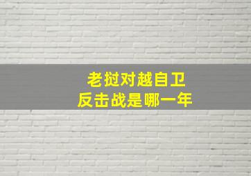 老挝对越自卫反击战是哪一年