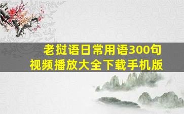 老挝语日常用语300句视频播放大全下载手机版