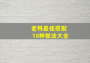 老鸭最佳搭配10种做法大全