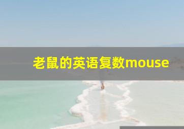 老鼠的英语复数mouse