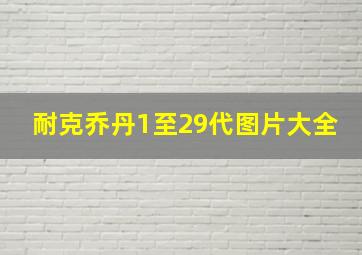 耐克乔丹1至29代图片大全