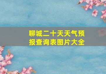 聊城二十天天气预报查询表图片大全