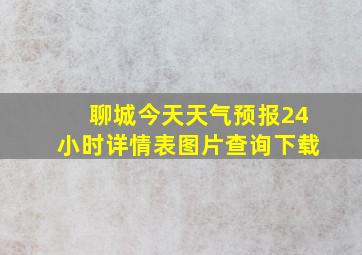 聊城今天天气预报24小时详情表图片查询下载