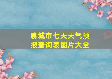 聊城市七天天气预报查询表图片大全