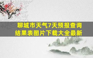 聊城市天气7天预报查询结果表图片下载大全最新