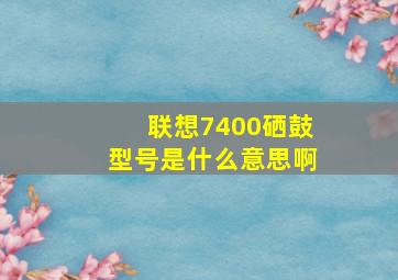 联想7400硒鼓型号是什么意思啊