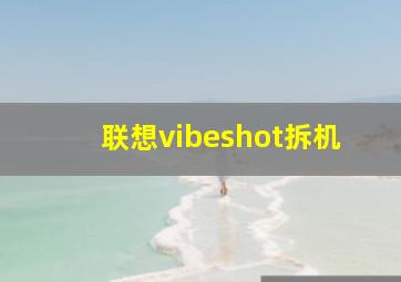 联想vibeshot拆机