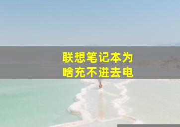 联想笔记本为啥充不进去电