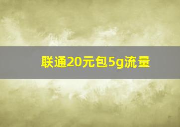 联通20元包5g流量