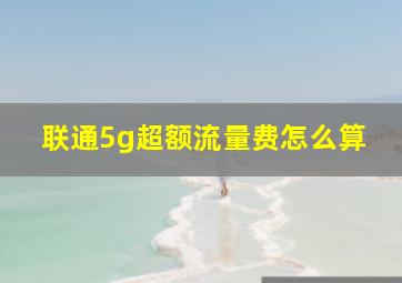 联通5g超额流量费怎么算