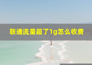 联通流量超了1g怎么收费