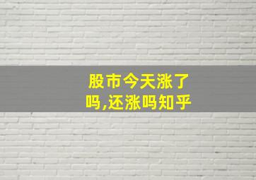 股市今天涨了吗,还涨吗知乎