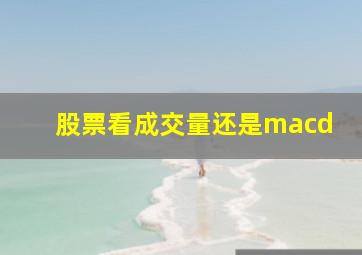 股票看成交量还是macd