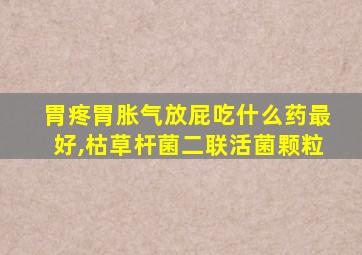 胃疼胃胀气放屁吃什么药最好,枯草杆菌二联活菌颗粒