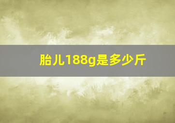 胎儿188g是多少斤