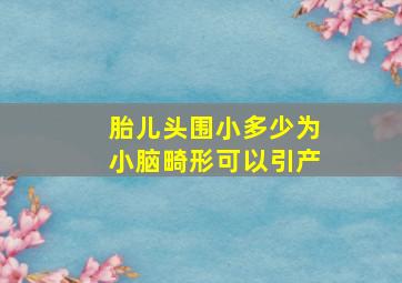 胎儿头围小多少为小脑畸形可以引产