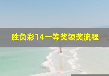 胜负彩14一等奖领奖流程