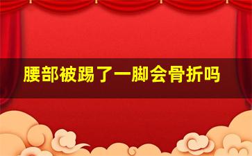 腰部被踢了一脚会骨折吗