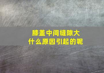 膝盖中间缝隙大什么原因引起的呢