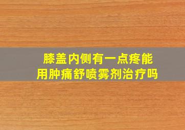 膝盖内侧有一点疼能用肿痛舒喷雾剂治疗吗