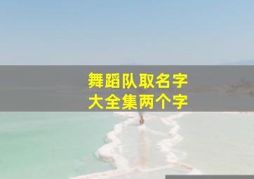 舞蹈队取名字大全集两个字