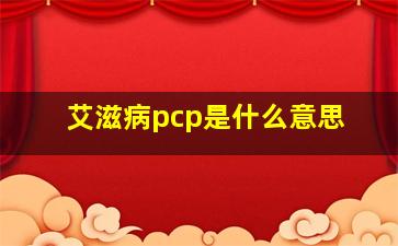 艾滋病pcp是什么意思