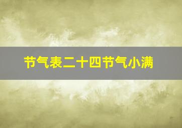 节气表二十四节气小满