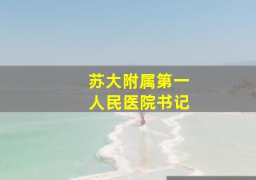 苏大附属第一人民医院书记