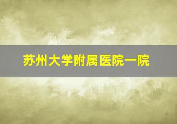 苏州大学附属医院一院