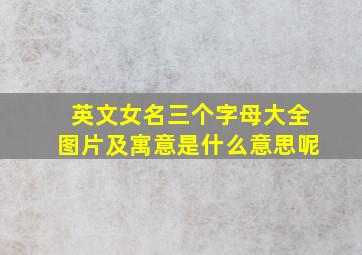 英文女名三个字母大全图片及寓意是什么意思呢