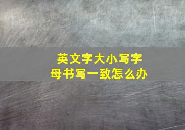 英文字大小写字母书写一致怎么办